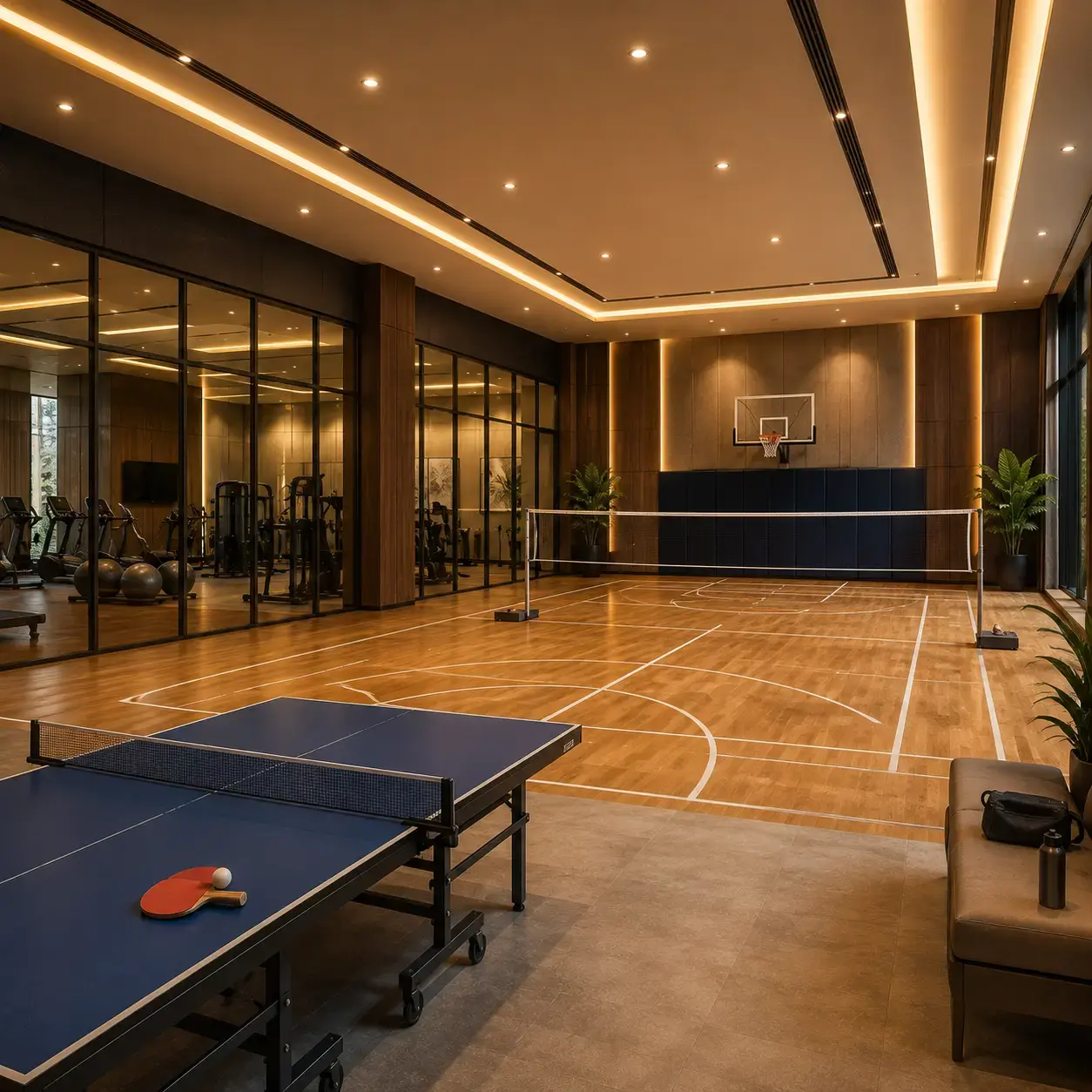 Sports courts L&T Thanisandra