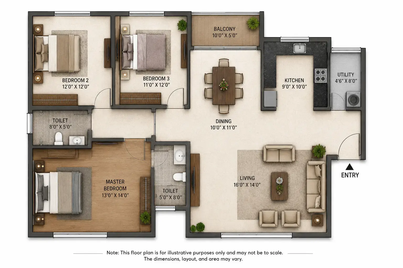 L&T Thanisandra floor plans overview